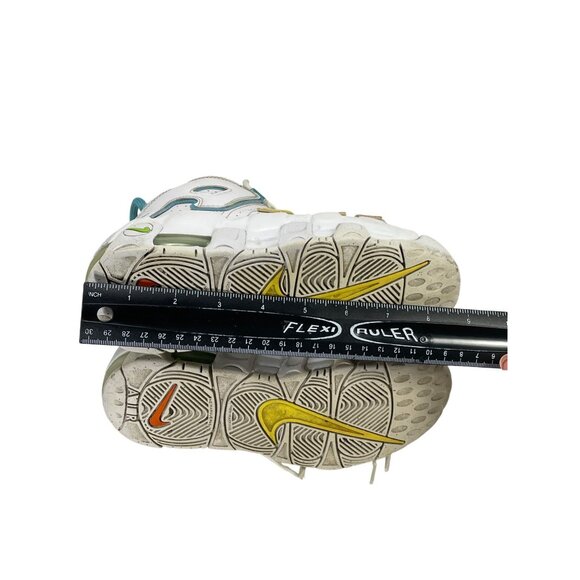 Nike Air More Uptempo GS Sneakers White Multicolor Letters Youth Size 2Y - Picture 10 of 12